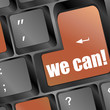 Social media key with we can text on laptop keyboard