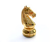 Illustration: 3D Golden Chess Horse Figure 3D Golden Chess Horse Figure