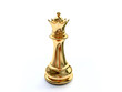 Illustration: 3D Golden Chess Queen Figure 3D Golden Chess Queen Figure