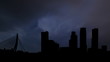 Netherlands Rotterdam skyline storm