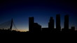 Netherlands Rotterdam skyline sunrise