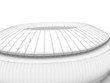 sport arena. 3d illustration in wireframe view