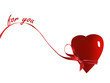 a heart with a ribbon and inscription