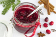 Christmas jelly with apple & cranberry