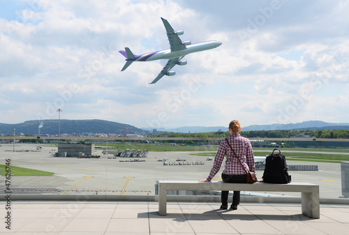 Photo: Girl in the airport Girl in the airport