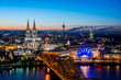 Cologne Night Cityscape