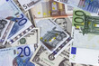 dollar bill combined with Euros
