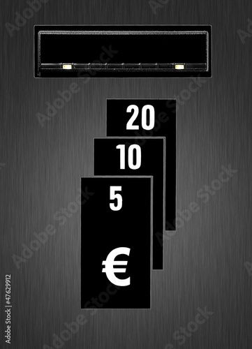 Illustration: insert euro coins insert euro coins