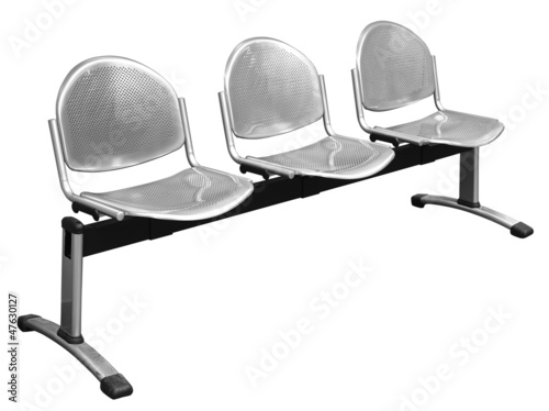 Photo: row of chair isolated on white row of chair isolated on white