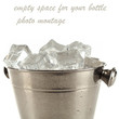 ice cubes and empty space