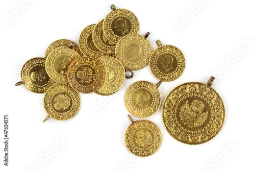 Photo: Turkish gold. Quarter and half gold Turkish gold. Quarter and half gold