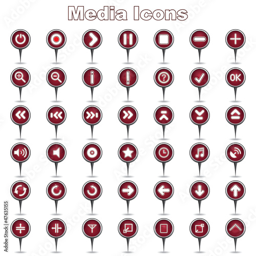 Vector: Set of Media/Music Icons Set of Media/Music Icons