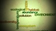 Environmental and ecological text animation.