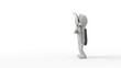 Archery, cartoon human shoots the glass