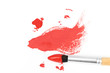 brush and paint scratch isolated on white background