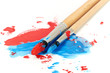 brush and paint scratch isolated on white background