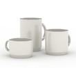 Illustration: White cups set White cups set