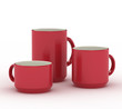Illustration: Red cups set Red cups set