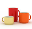 Illustration: Colorful cups set Colorful cups set