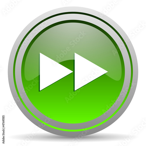 Illustration: scroll green glossy icon on white background scroll green glossy icon on white background