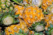 Group of pineapples at the market