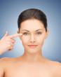 face and hands of beautiful woman