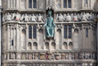 Outside entrance facade of Canterbury Cathedral, Kent, England
