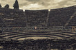 Ruins of a small amphitheater in Pompeii, Italy