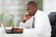thoughtful young african american businessman