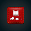 Ebook icon button with red leather