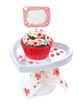 Decorated cupcake on white background