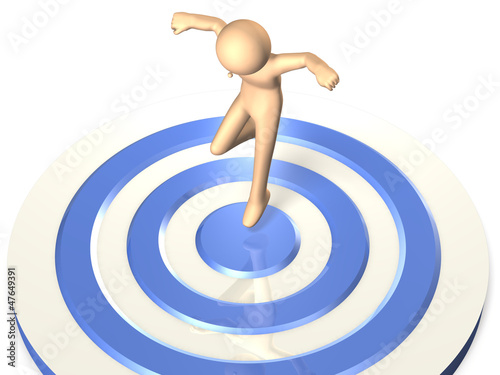 Illustration: He attempts to land exactly on the target. He attempts to land exactly on the target.