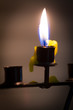 Beautiful candle with defocus background