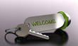Welcome in our hotel rent a room, bedroom booking, key ring