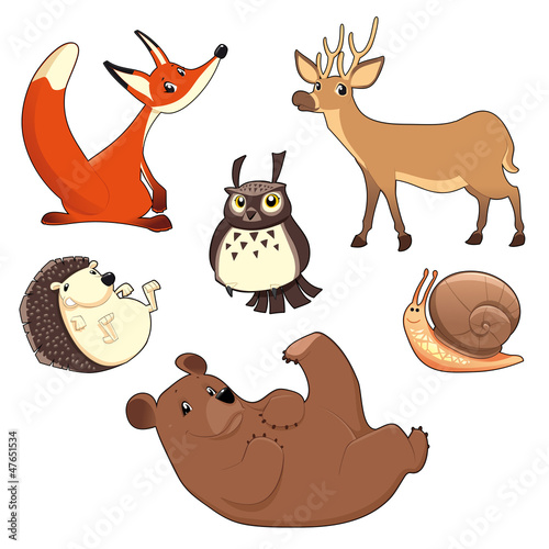 Vector: Wood Animals Wood Animals
