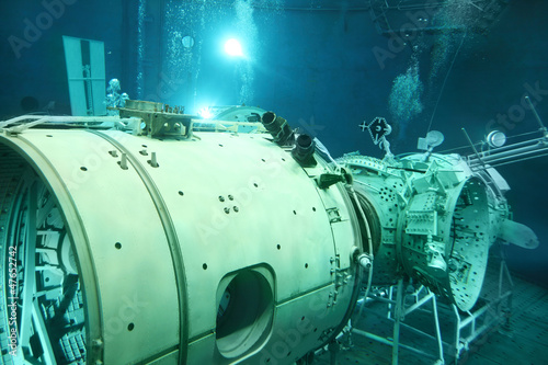 Photo: Underwater space simulator in Cosmonaut training center Underwater space simulator in Cosmonaut training center