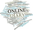 Word cloud for Online diary