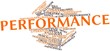 Word cloud for Performance