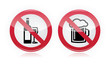 Drinking problem - no alcohol, no beer warning sign