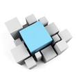 Abstract background with 3d cubes