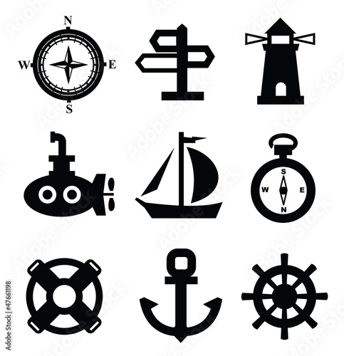 Vector: nautical icons nautical icons