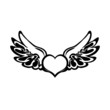 Heart tattoo. Vector.