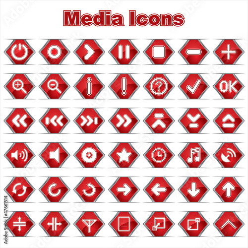 Vector: Set of Media/Music Icons Set of Media/Music Icons