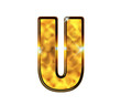 U - Alphabet lettre de luxe en or
