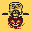 vector north american native fisher man