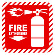 Sign of the fire extinguisher in vector