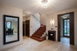 Travertine house: hallway