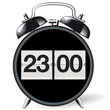 Illustration: Wecker retro - Uhrzeit 23:00 Wecker retro - Uhrzeit 23:00