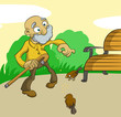Elder feed birds