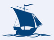 Sail ship vector icon